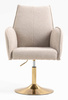 HR280N Latte modern boucle szék arany lábbal