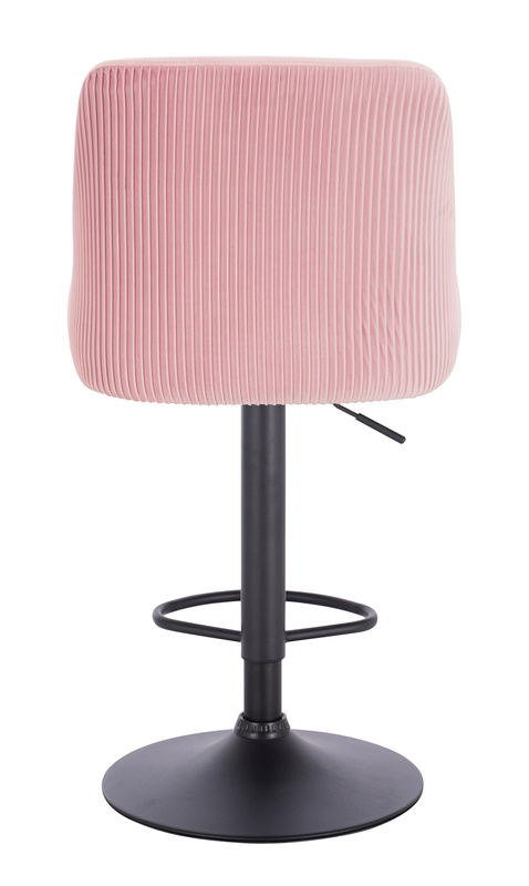 HR920W Púder Rózsaszín Modern Velúr Szék Fekete lábbal