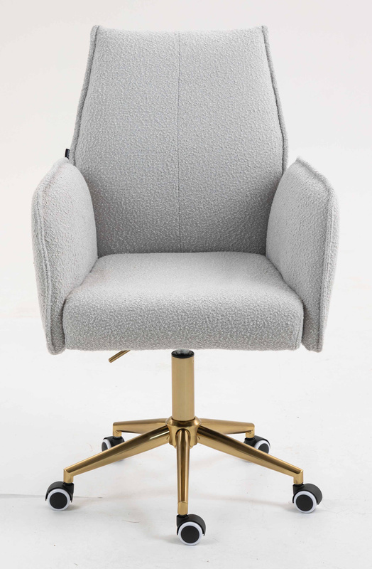 HR280K Szürke modern boucle szék arany lábbal