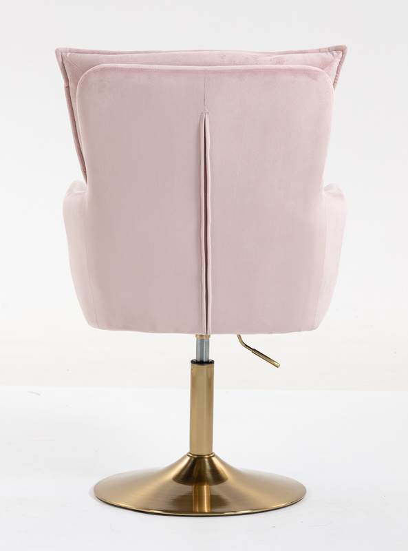 HR250N Púder Rózsaszín modern velúr szék arany lábbal