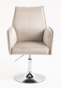 HR280N Latte Modern Velúr Szék Krómozott lábbal