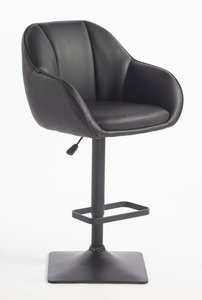 HR2055KW Fekete Modern Műbőr Szék Fekete lábbal