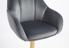 HR2055W Grafit Modern Velúr Szék Arany lábbal