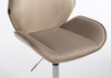 HR350N Latte modern velúr szék krómozott lábbal