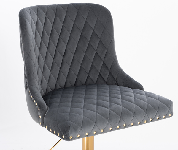 HR940CROSS Grafit Modern Velúr Szék Arany lábbal