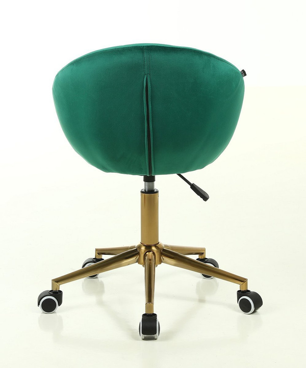 HR948K Sötétzöld Modern Velúr Szék Arany lábbal