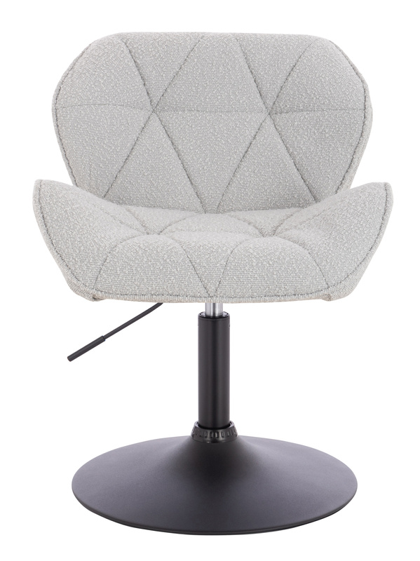 HR111N Szürke modern boucle szék fekete lábbal