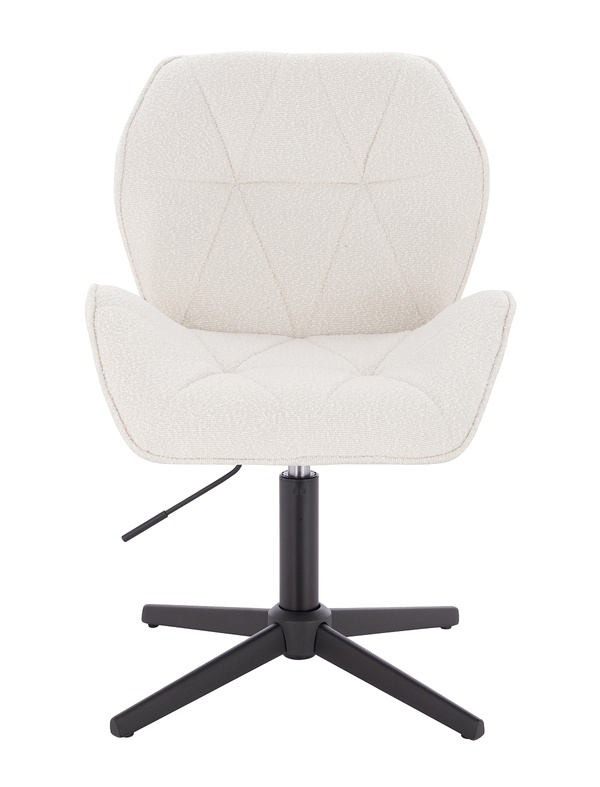 HR212CROSS Krémszínű modern boucle szék fekete lábbal