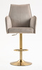HR280W Latte Modern Velúr Szék Arany lábbal