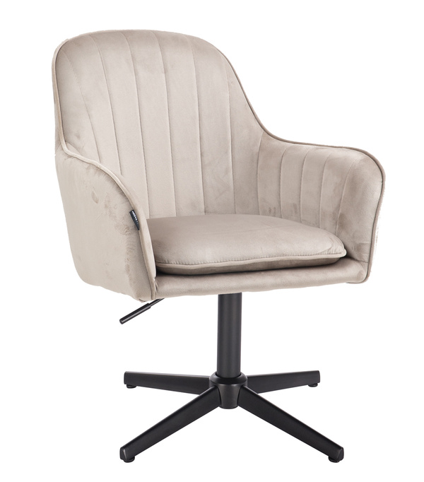 HR2022CROSS Latte modern velúr szék fekete lábbal