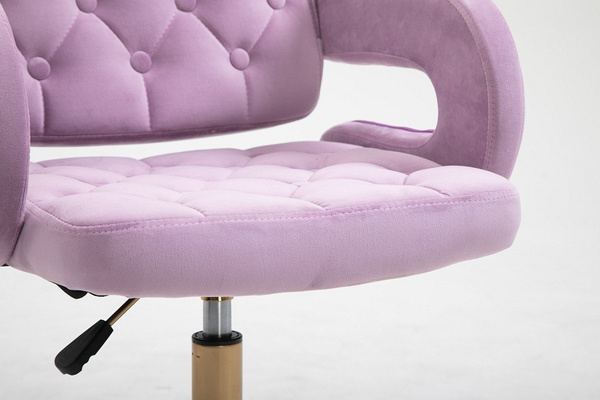 HR8403CROSS Halványlila modern velúr szék arany lábbal