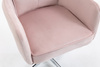 HR250CROSS Púder Rózsaszín modern velúr szék krómozott lábbal