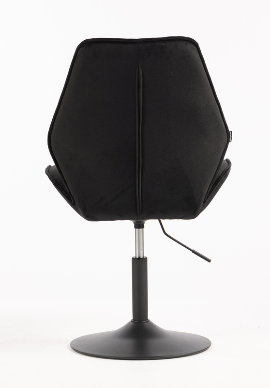 HR350N Fekete modern velúr szék fekete lábbal