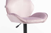 HR350W Halványlila modern velúr szék fekete lábbal