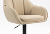 HR2055KW Krémszínű Modern Műbőr Szék Fekete lábbal