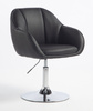 HR2055N Fekete Modern Műbőr Szék Krómozott lábbal