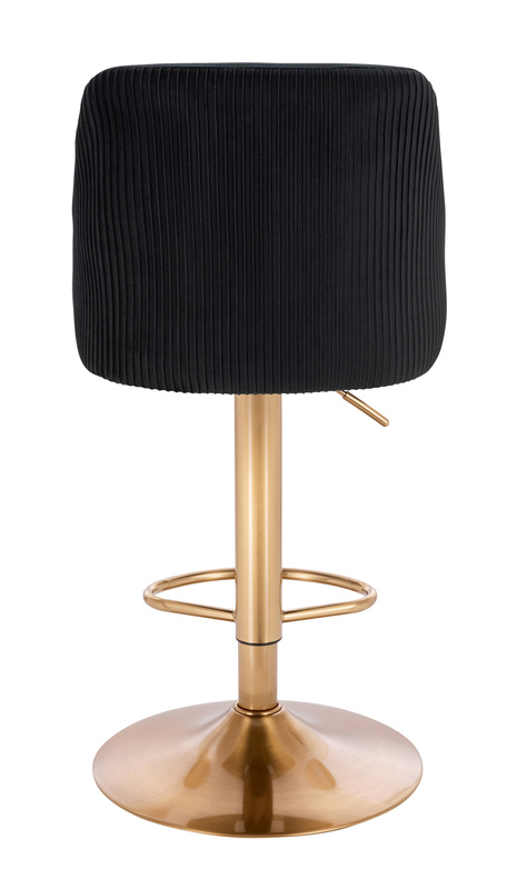 HR920W Fekete Modern Velúr Szék Arany lábbal