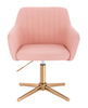 HC190CROSS Rózsaszín Modern Műbőr Szék Arany lábbal