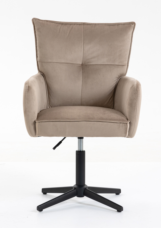 HR250CROSS Latte modern velúr szék fekete lábbal