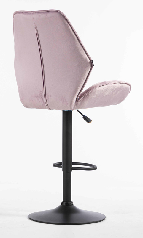 HR350W Halványlila modern velúr szék fekete lábbal