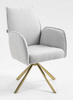 HR280 CSILLAGLÁB Szürke modern boucle szék arany lábbal