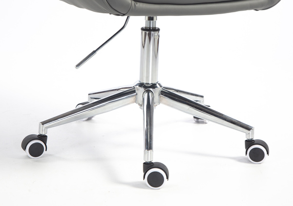 HR2055K Szürke Modern Műbőr Szék Krómozott lábbal