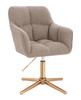 HR550CROSS Latte modern boucle  szék arany lábbal