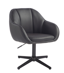 HR2055CROSS Fekete Modern Műbőr Szék Fekete lábbal