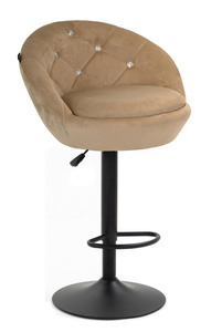 HR948W Latte Modern Velúr Szék Fekete lábbal