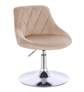 HR1054N Latte  modern velúr szék krómozott lábbal