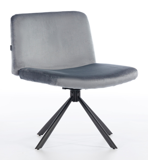 HR150 CSILLAGLÁB Grafit Modern Velúr Szék Fekete lábbal