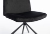 HR150 CSILLAGLÁB Fekete Modern Velúr Szék Fekete lábbal