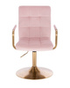 HC1015NP Rózsaszín modern velúr szék arany lábbal