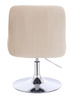 HR920N Krémszínű Modern Velúr Szék Krómozott lábbal