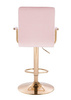 HC1015WP Rózsaszín modern velúr szék arany lábbal