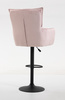 HR250W Púder Rózsaszín modern velúr szék fekete lábbal