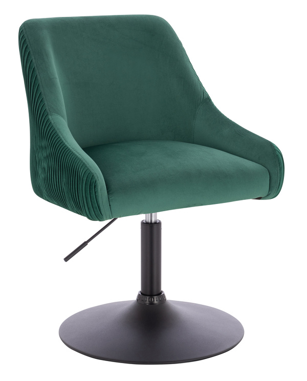 HR920N Sötétzöld Modern Velúr Szék Fekete lábbal