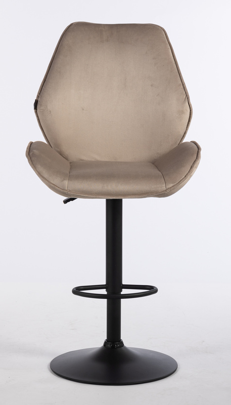 HR350W Latte modern velúr szék fekete lábbal