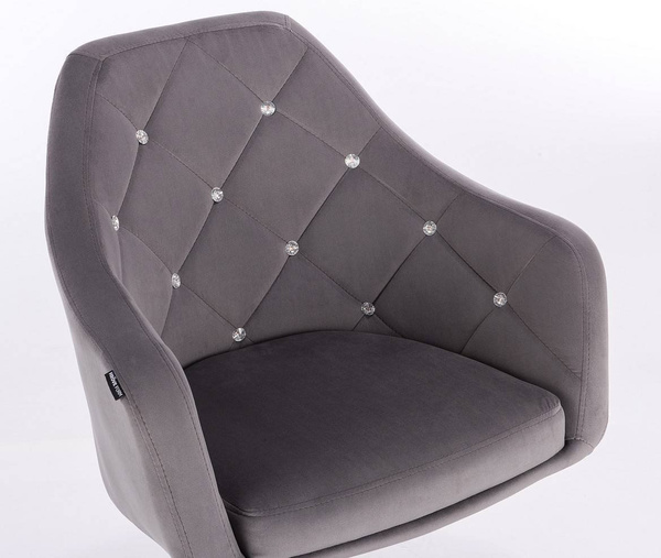 HR830 Grafit Modern Velúr Szék Arany lábbal