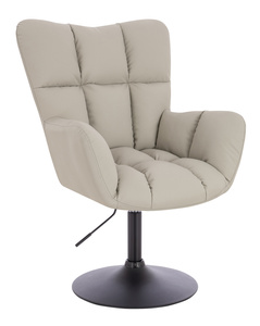 HR650N Ecru Műbőr Premium Soft szék fekete lábbal