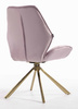 HR350 CSILLAGLÁB Halványlila modern velúr szék arany lábbal