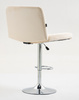 HR150W Krémszínű Modern Velúr Szék Krómozott lábbal