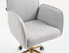 HR280K Szürke modern boucle szék arany lábbal