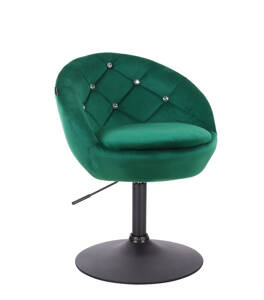 HR948N Sötétzöld Modern Velúr Szék Fekete lábbal