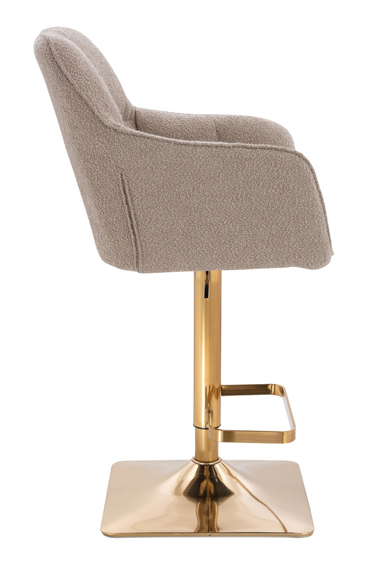 HR550KW Latte modern boucle  szék arany lábbal