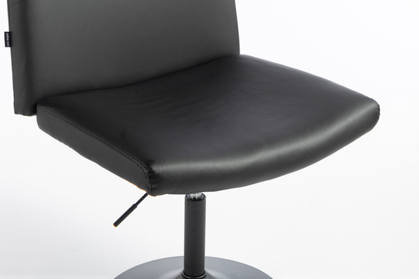 HR150N Fekete Modern Műbőr Szék Fekete lábbal