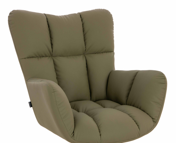 HR650K Khaki Műbőr Premium Soft szék krómozott lábbal