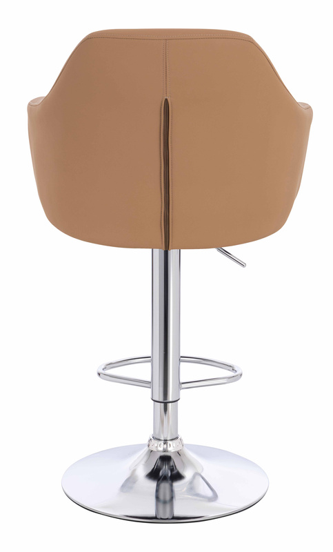 HR831W Karamell Műbőr Premium Soft szék Krómozott lábbal