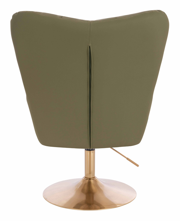 HR650N Khaki Műbőr Premium Soft szék arany lábbal