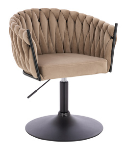 HR750N Latte Modern Velúr Szék Fekete lábbal